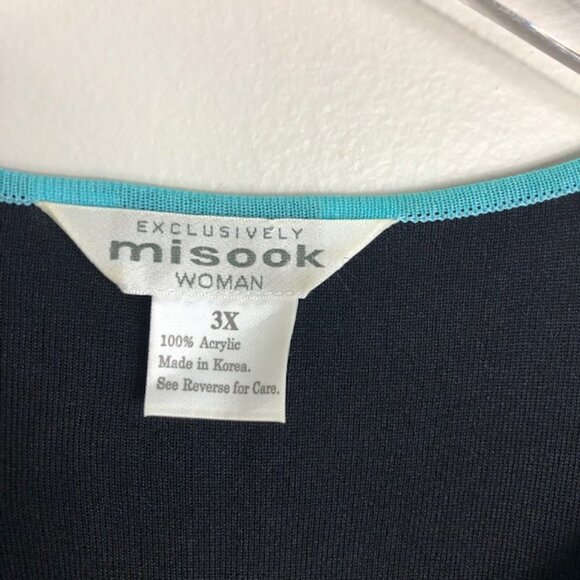 Exclusively Misook Black Sweater Tank Top 3x 0118 - Picture 2 of 3